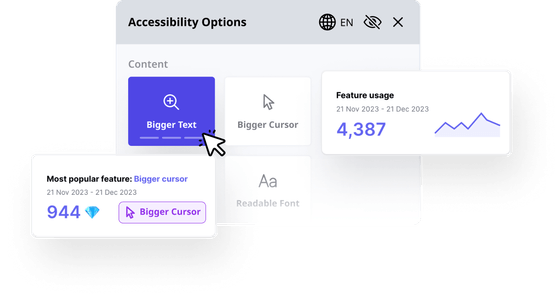 Accessibly App widget statistics